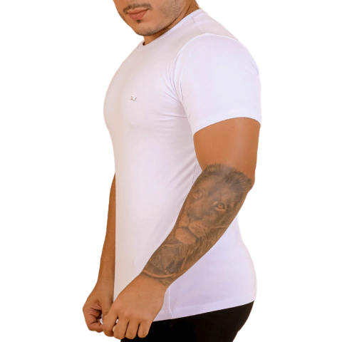 Camisa Gola Careca Branca Rnt