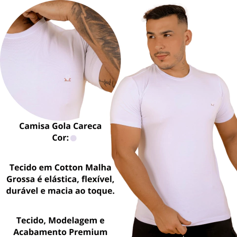 Camisa Gola Careca Branca Rnt
