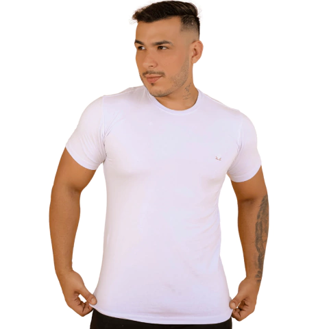 Camisa Gola Careca Branca Rnt
