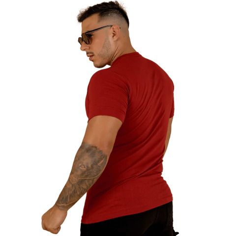 Camisa Gola Careca Vermelho Rnt