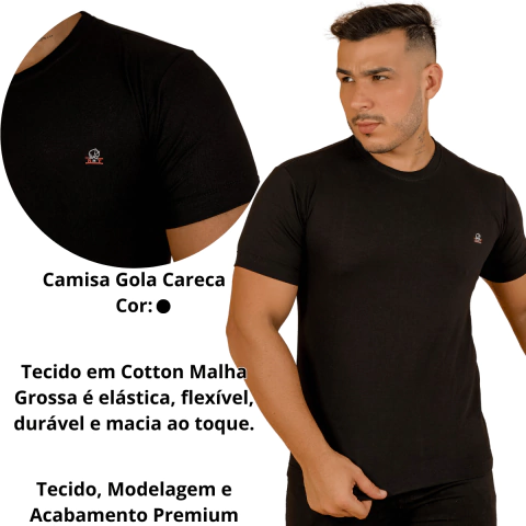 Camisa Gola Careca Preto Rnt