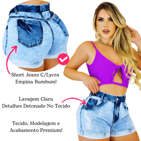 Short Jeans Impact Barra Dobrada