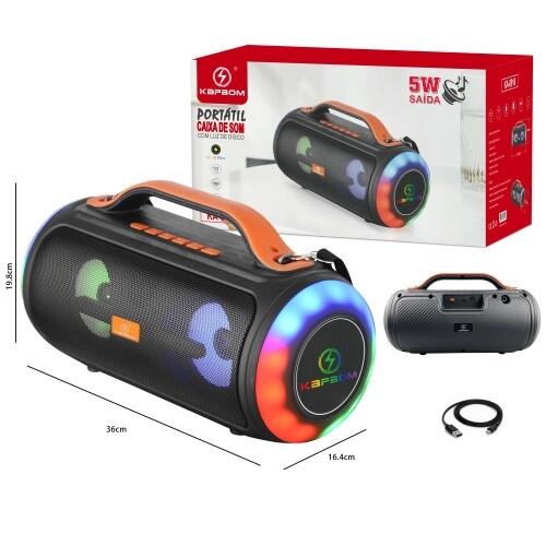 Caixa De Som Bluetooth Luz De Disco Grande