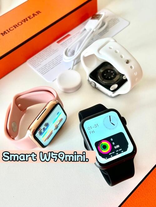 Smartwtch W59 Mini Serie 9 41mm Com Dynamic Island Jogos Bússola Lançamento - Prata