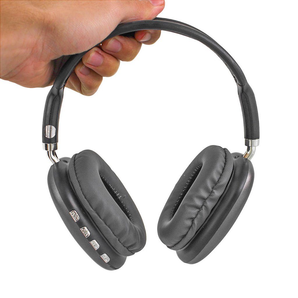 Fone De Ouvido Sem Fio Bluetooth Microfone Cartão SD Rádio