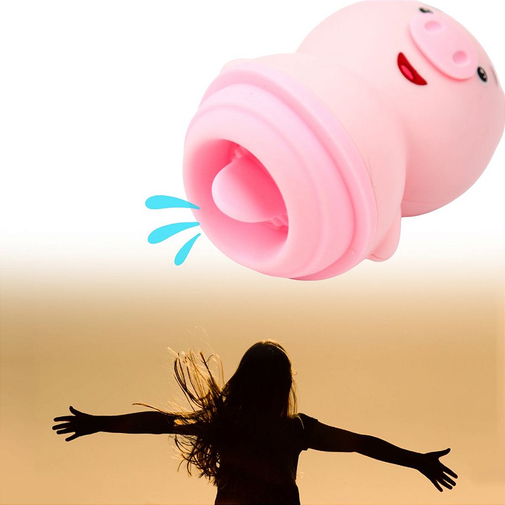 Vibrador Porquinho Língua Massageador Clitóris Recarregável