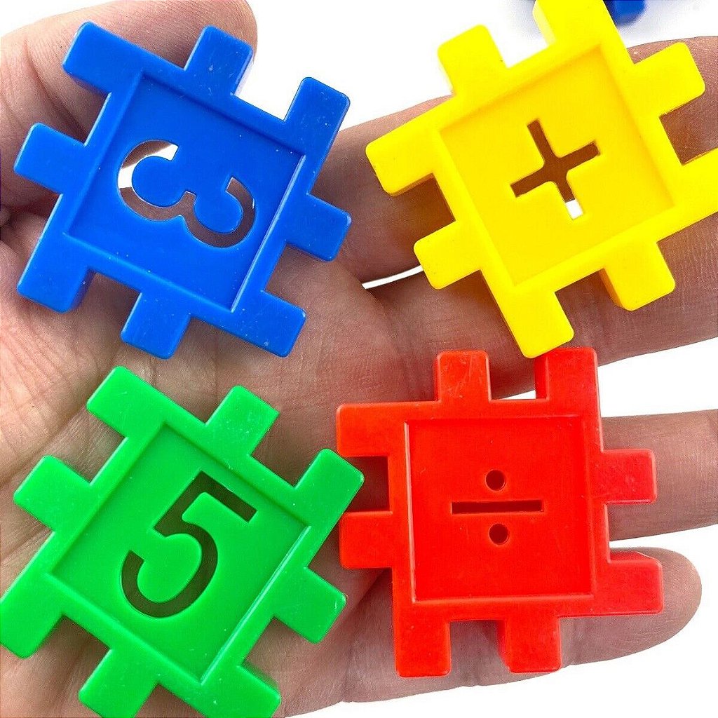 Brinquedo De Montar Blocos Infantil Números Coloridos