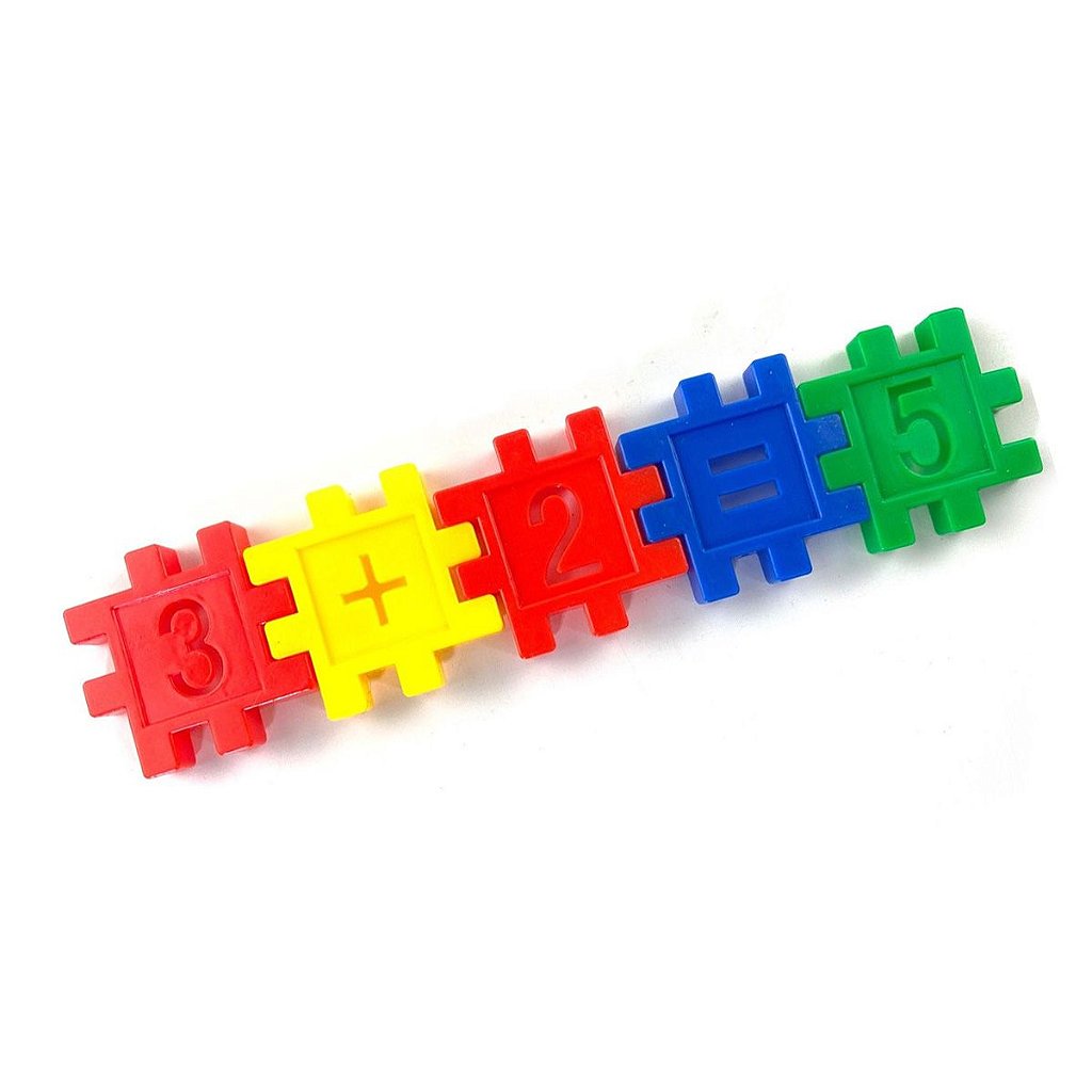 Brinquedo De Montar Blocos Infantil Números Coloridos