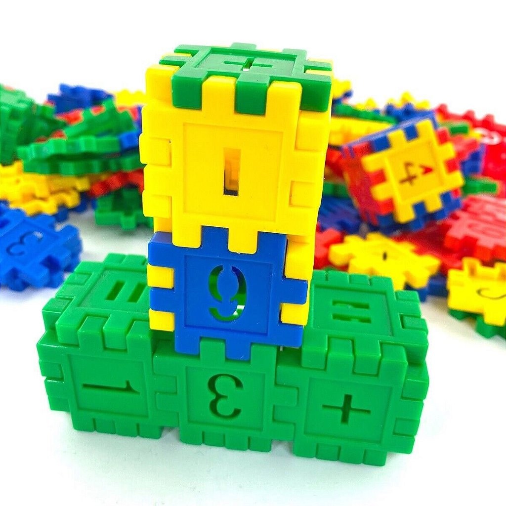Brinquedo De Montar Blocos Infantil Números Coloridos