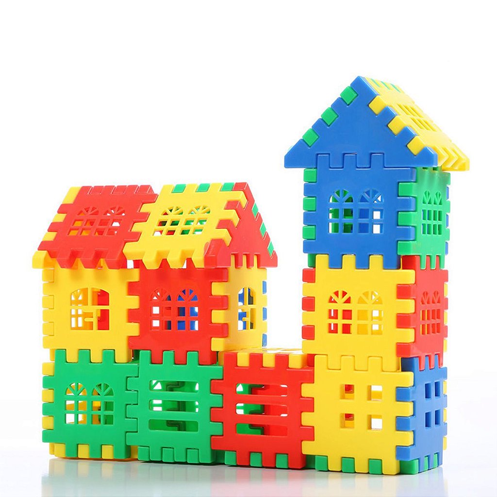 Brinquedo De Montar Blocos Infantil Coloridos Casa Castelo