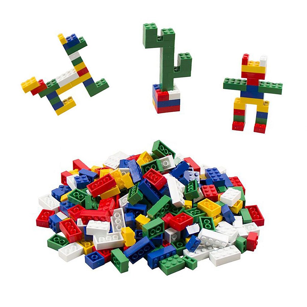 Brinquedo De Montar Blocos Infantil Quadrado Retângulos