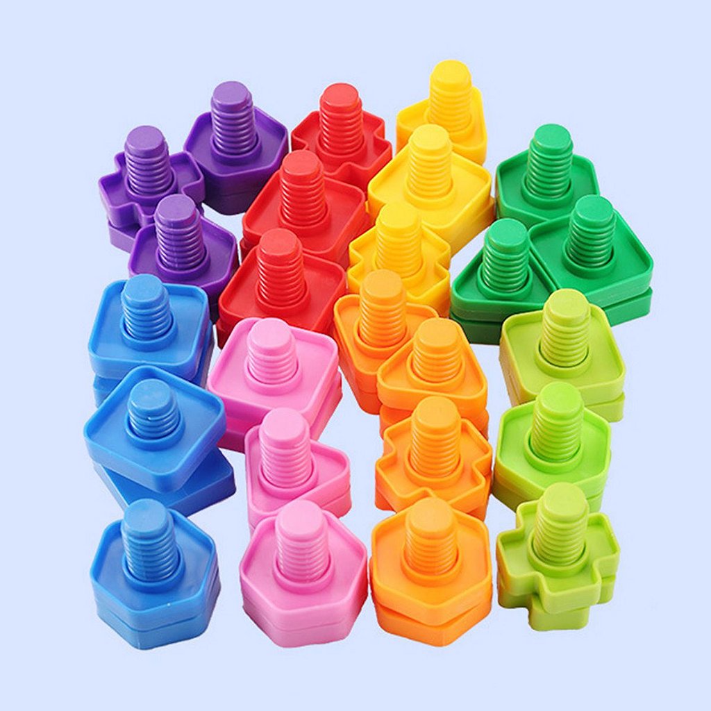 Brinquedo Interativo Infantil Coloridos Parafuso Encaixar