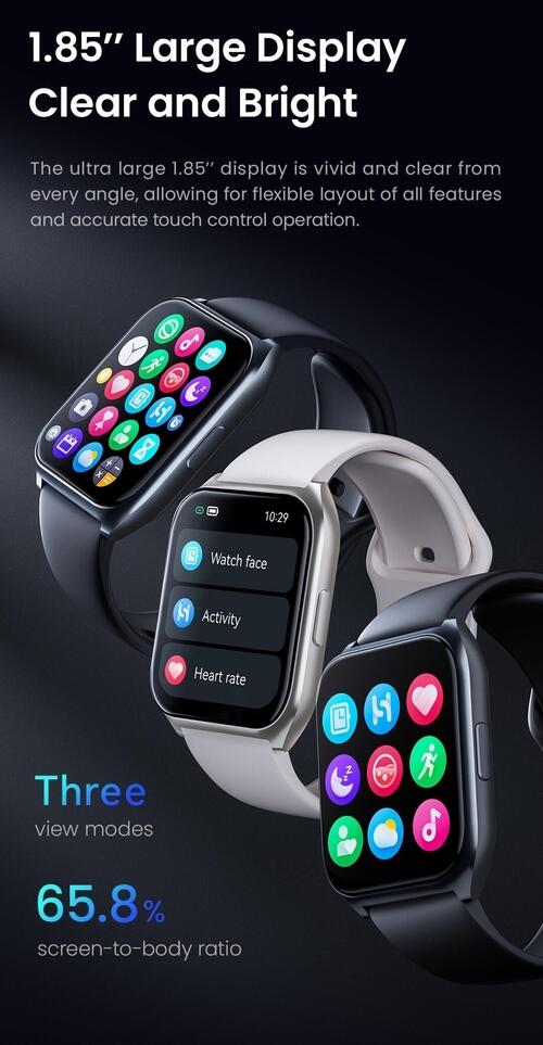 Smartwatch Xiaomi Haylou Watch 2 LS2 Pro A Prova Dagua - Preto