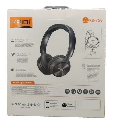 Fone De Ouvido Headphone Confortável Bluetooth Kaidi Kd-750