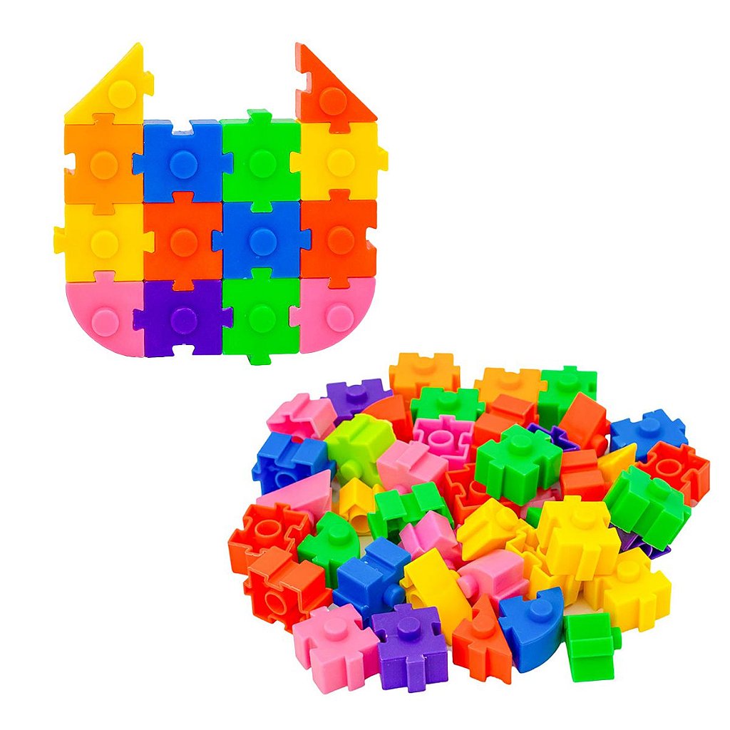 Brinquedo De Montar Infantil Formas Triângulo Quadrado