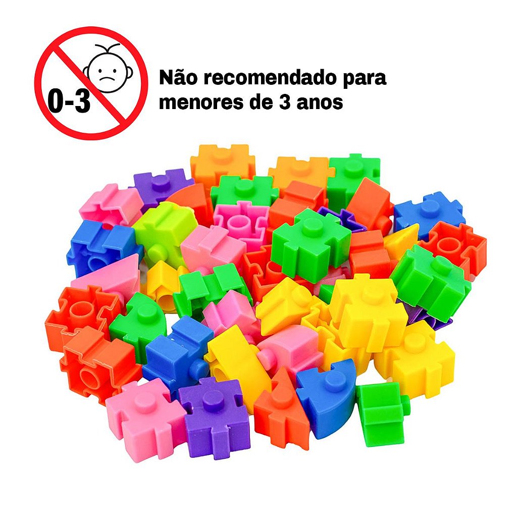 Brinquedo De Montar Infantil Formas Triângulo Quadrado