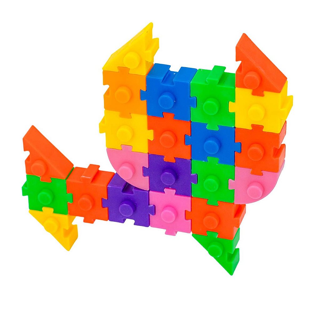 Brinquedo De Montar Infantil Formas Triângulo Quadrado