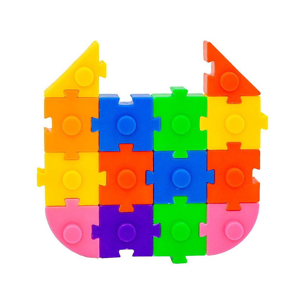 Brinquedo De Montar Infantil Formas Triângulo Quadrado