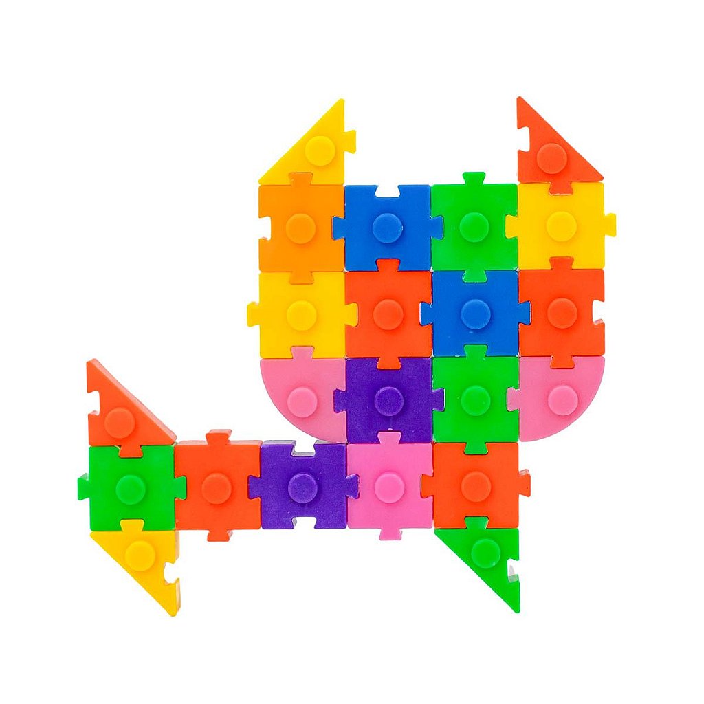 Brinquedo De Montar Infantil Formas Triângulo Quadrado