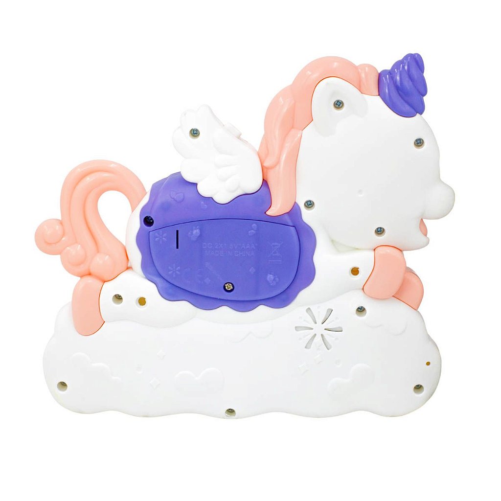 Teclado Musical Bebê Brinquedo Infantil Som Animal Unicórnio