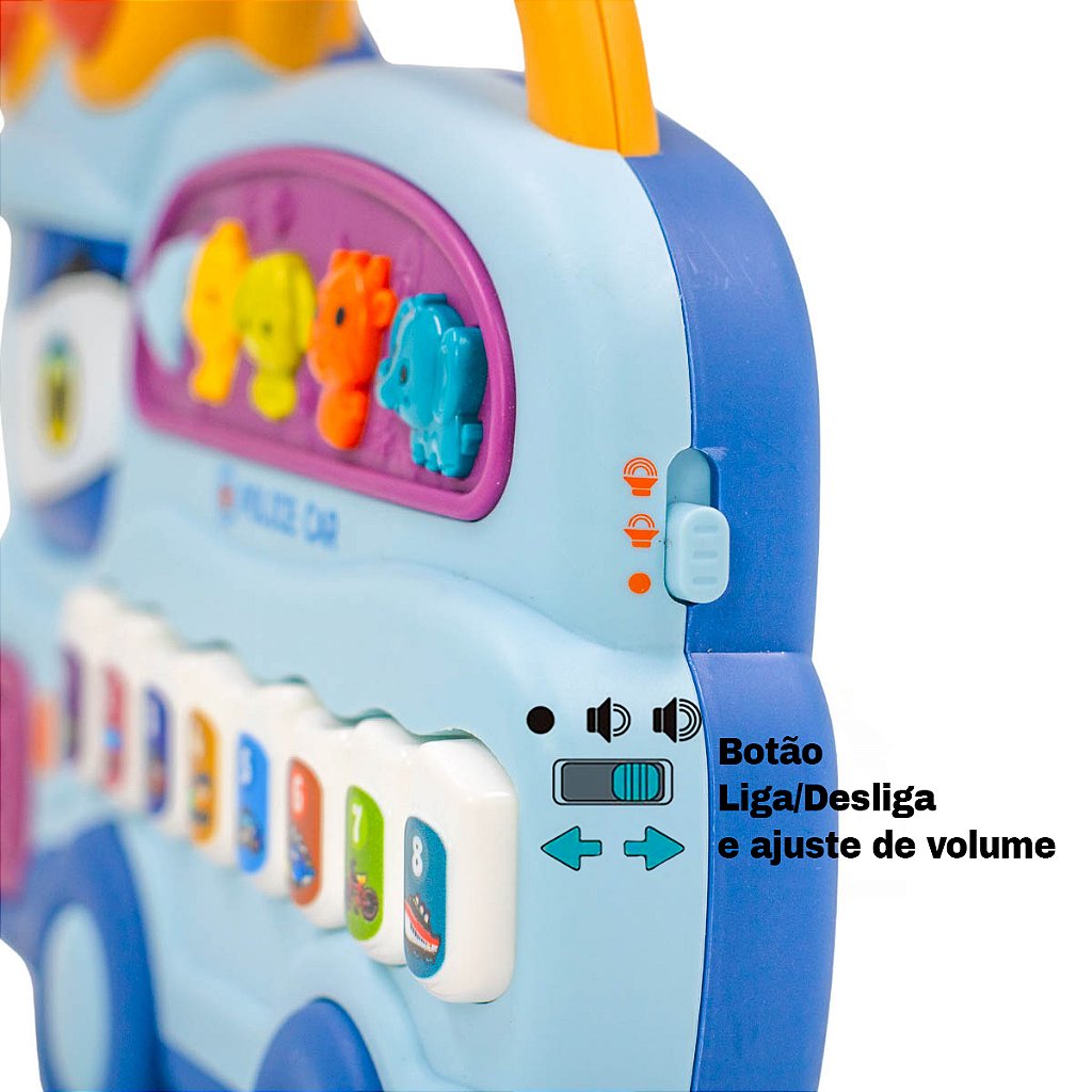 Teclado Piano Musical Bebê Brinquedo Infantil Divertido Som Carros