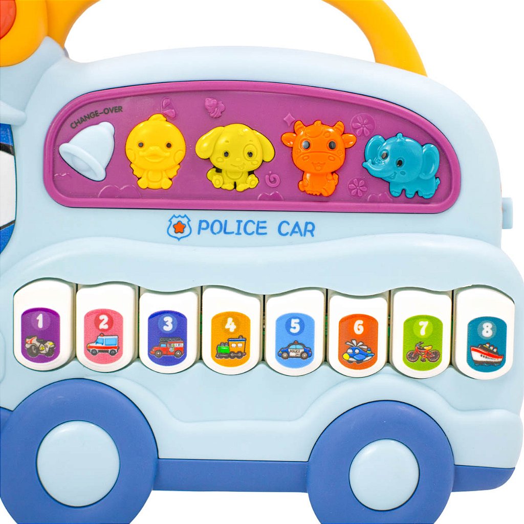 Teclado Piano Musical Bebê Brinquedo Infantil Divertido Som Carros