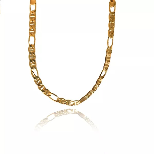 Pulseira Corrente com Elo Sequenciado Folheado em Ouro 18K