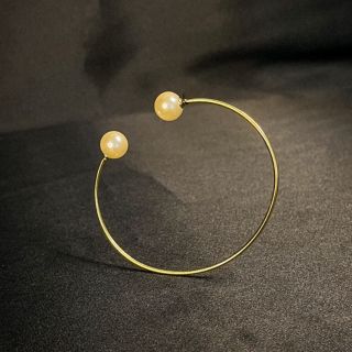 Bracelete Fio com Pérola Banhado em Ouro 18k