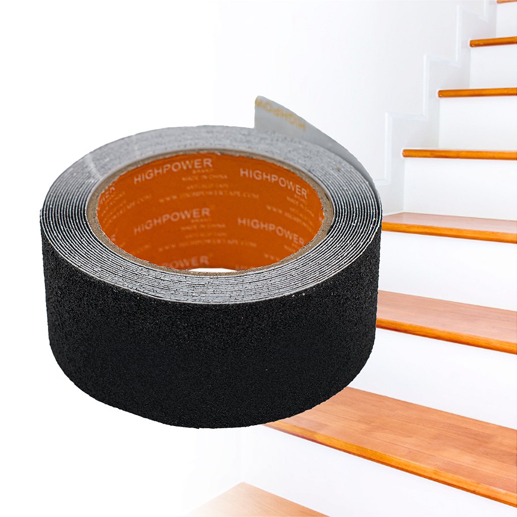 Fita Antiderrapante Autoadesiva Segurança Lixa Escada 5 Mts X 50mm