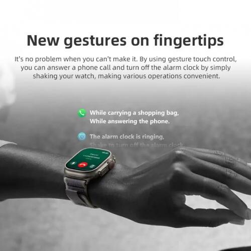 Smartwatch Hw69 Ultra 2 Amoled Serie 9 2GB Memoria NFC Jogos Pulseira extra Lançamento - Branco