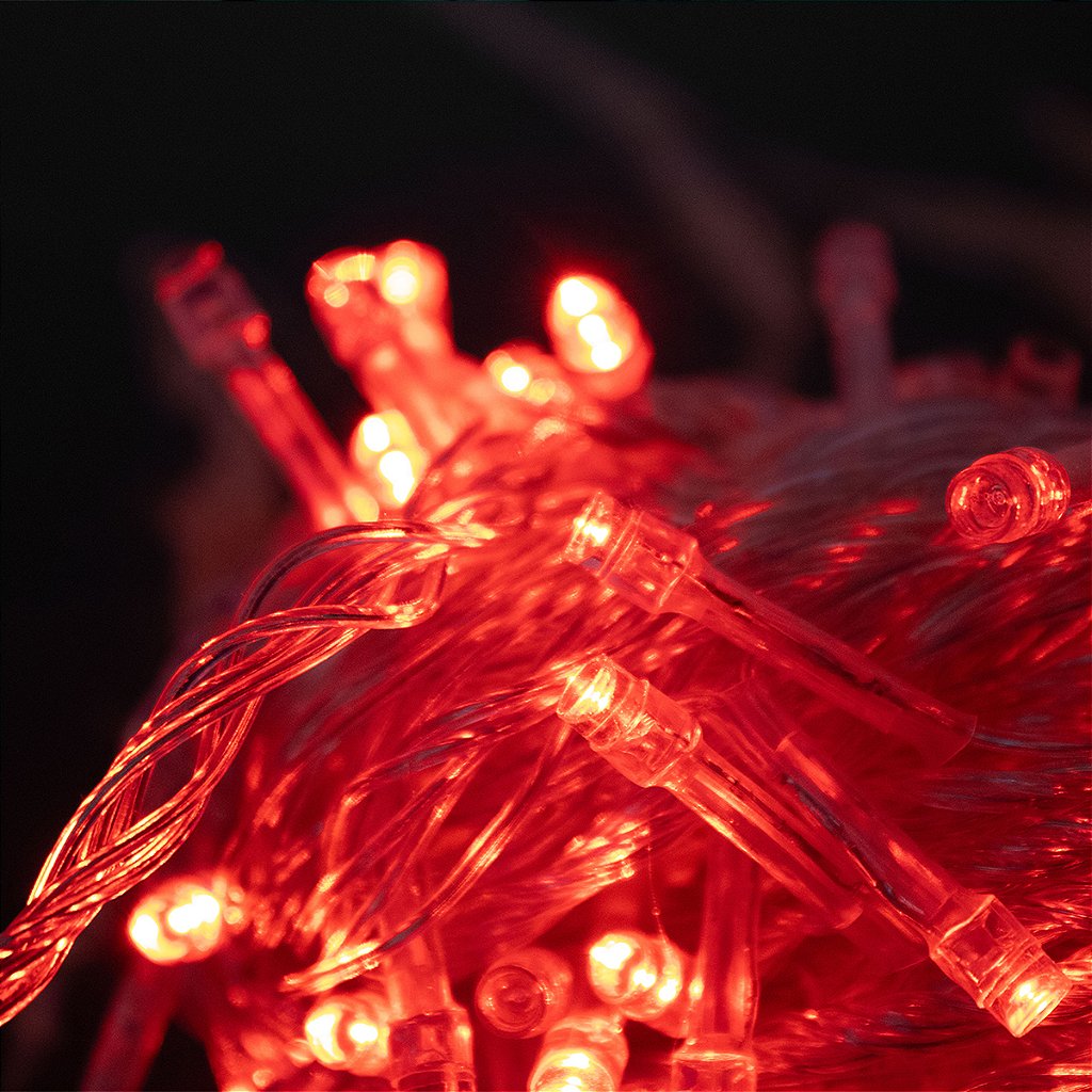 Led Pisca Cordão Com 10 Metros 100 Lampadas Formato Gota Fio Cor Crystal Tomada Luze Natal Ano Novo