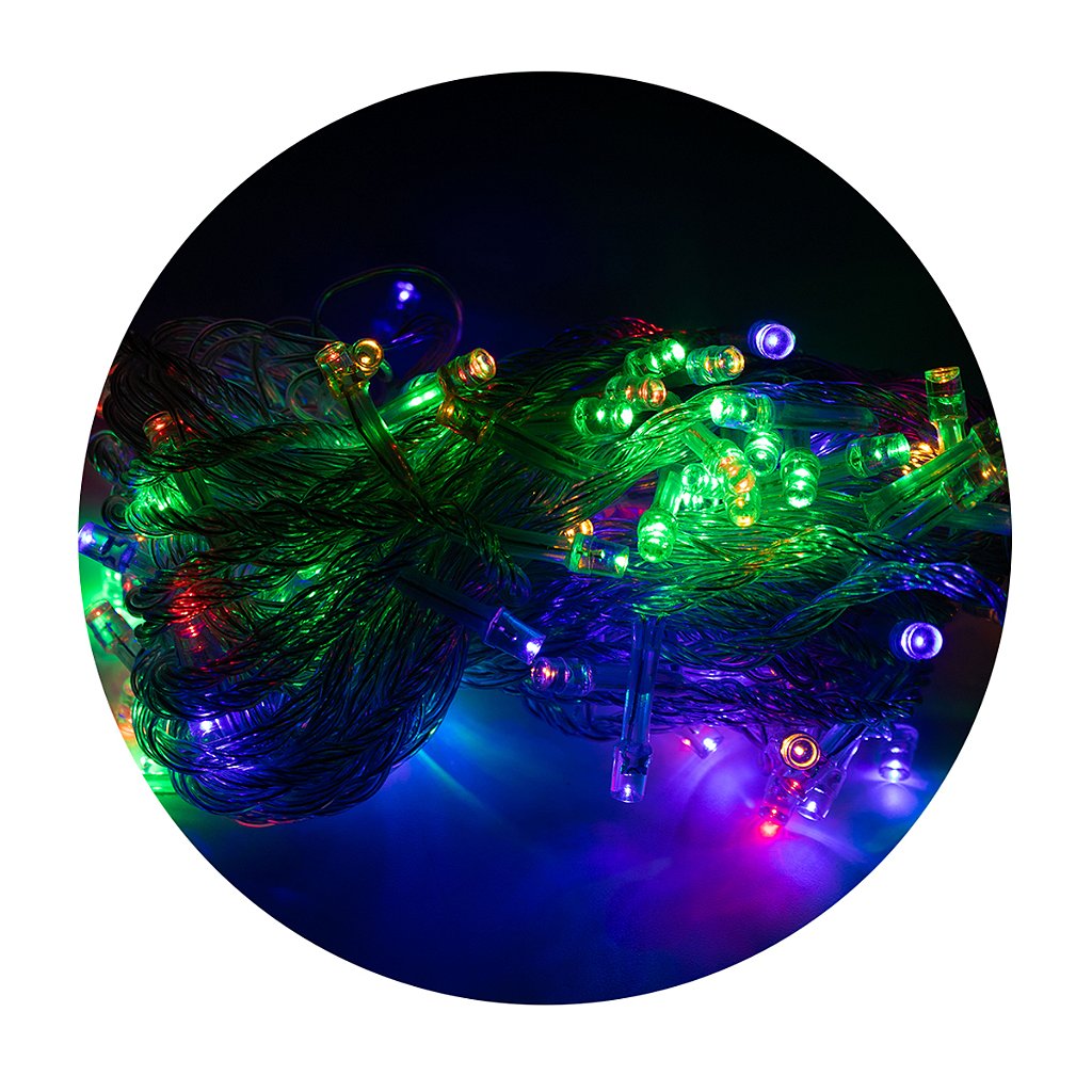Led Pisca Cordão Com 10 Metros 100 Lampadas Formato Gota Fio Cor Crystal Tomada Luze Natal Ano Novo