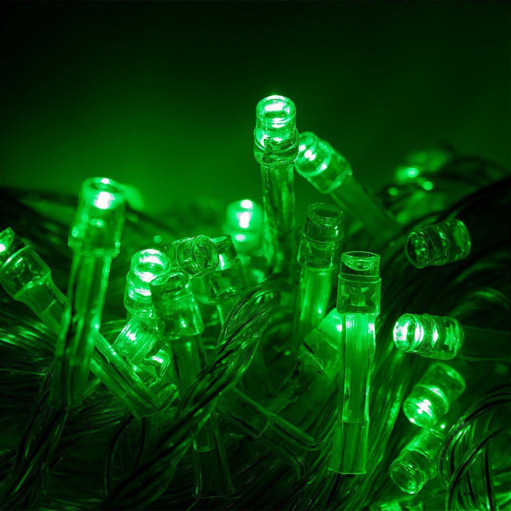 Led Pisca Cordão Com 10 Metros 100 Lampadas Formato Gota Fio Cor Crystal Tomada Luze Natal Ano Novo
