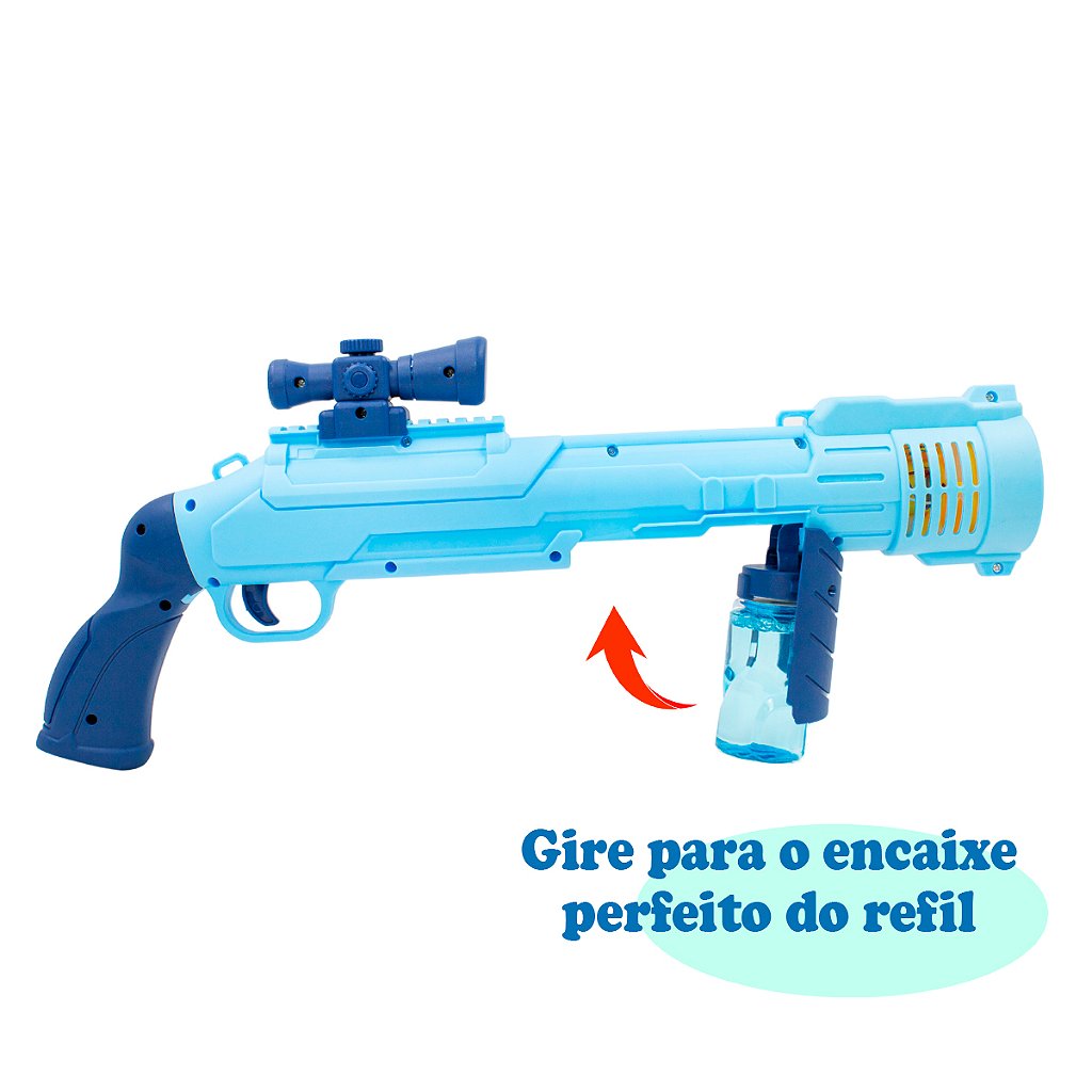 Arma Bolas Sabão Maquina Eletrica Brinquedo Lança Bolhas