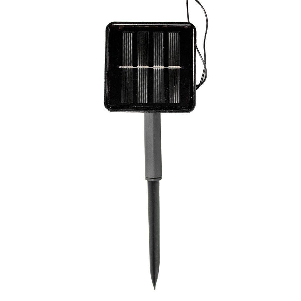 Cordão De Lâmpadas Led Pisca Formato Bolinha 5 Metros 20L Carregamento Solar Natal