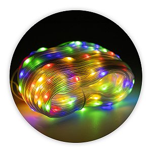 Led Pisca Linha Com 30 Metros Lâmpadas Tomada 8 Modos Natal Ano Novo
