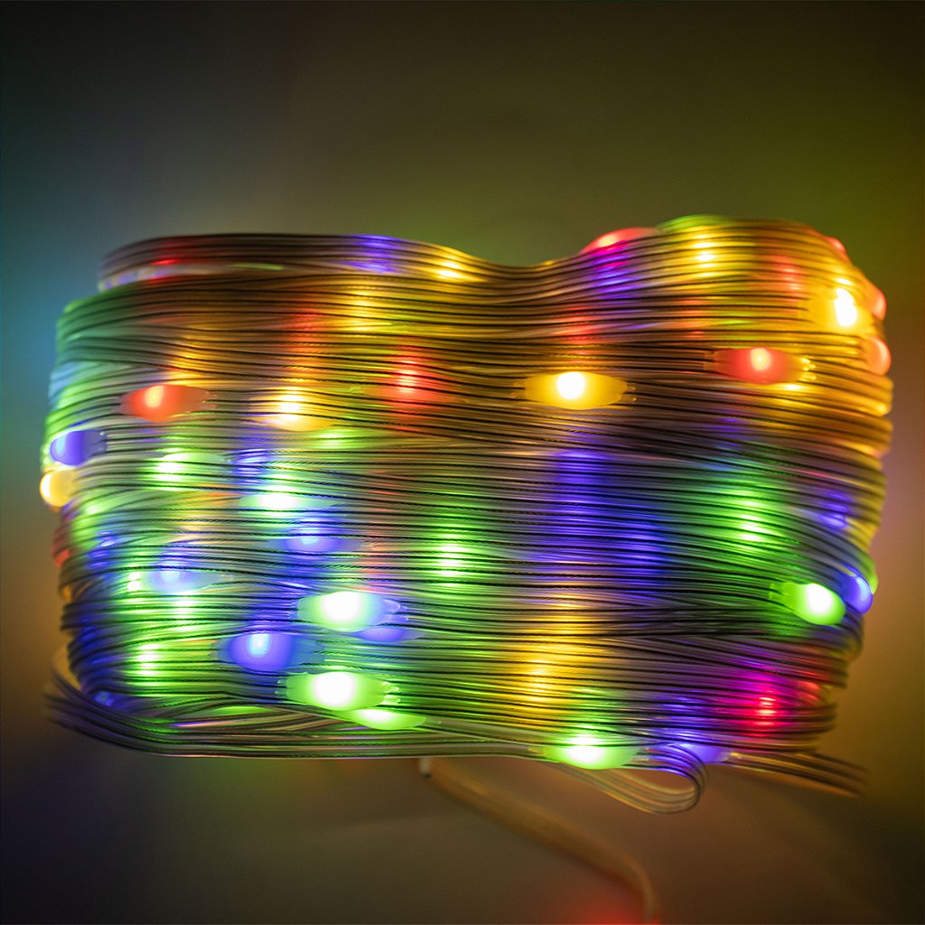 Led Pisca Linha Com 30 Metros Lâmpadas Tomada 8 Modos Natal Ano Novo