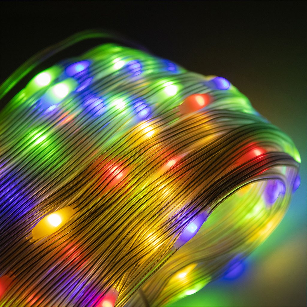 Led Pisca Linha Com 30 Metros Lâmpadas Tomada 8 Modos Natal Ano Novo