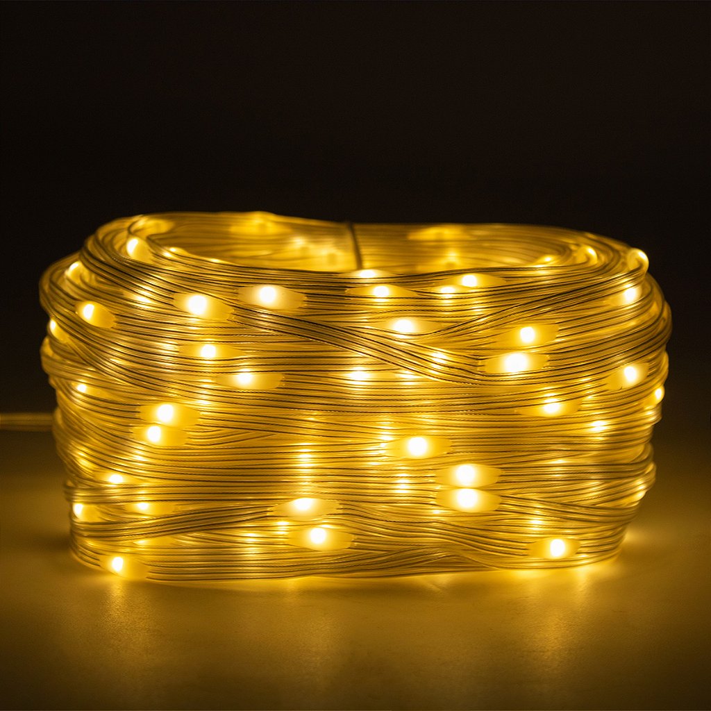 Led Pisca Linha Com 50 Metros Lâmpadas Tomada 8 Modos Natal Ano Novo