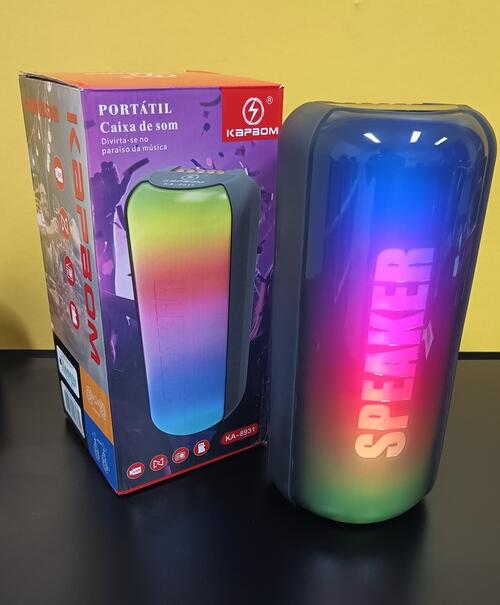 Caixa De Som Bluetooth Led KA-8931 USB Radio