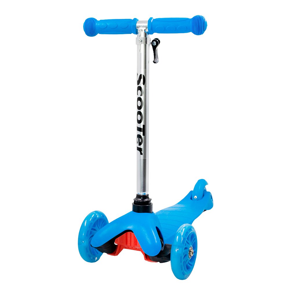Patinete Regulável Infantil 3 Rodinhas Com Led Para Crianças Até 40kg
