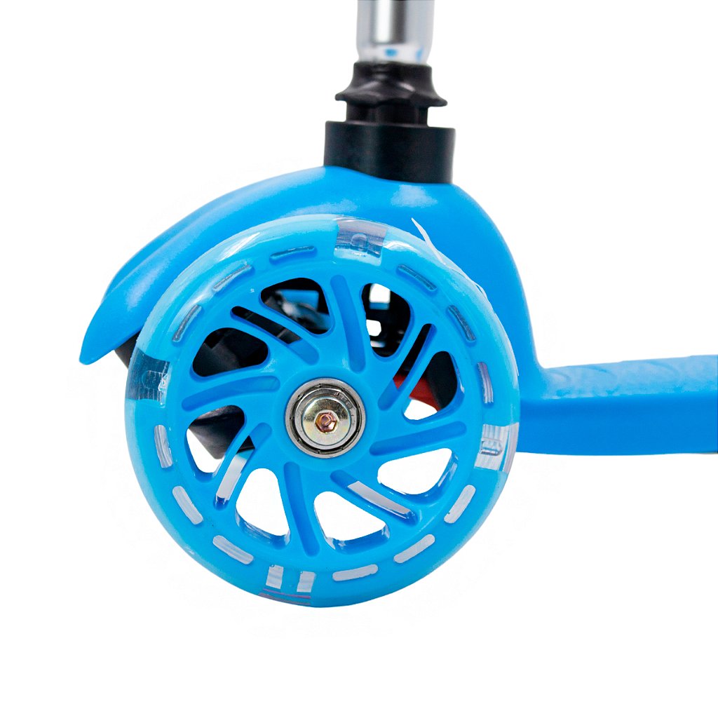 Patinete Regulável Infantil 3 Rodinhas Com Led Para Crianças Até 40kg