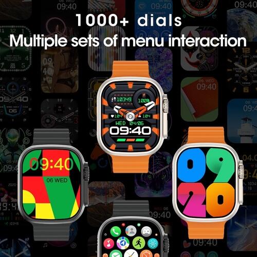 Smartwatch Ultra 9 Plus Serie 9 49mm Com NFC Trava Para Pulseiras Lançamento - Preto
