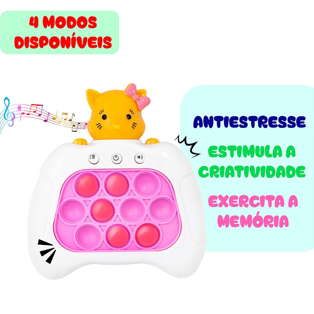 Pop It Eletrônico Mini Gamer Anti Stress Console Brinquedo Com Som