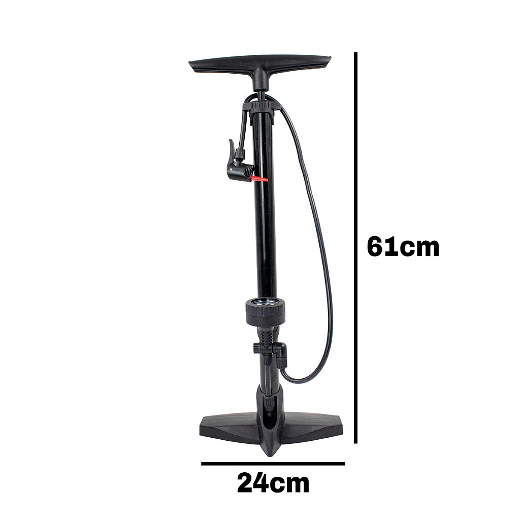 Bomba De Ar Pneus Bicicleta Carro Moto 160psi Manual Bico Duplo