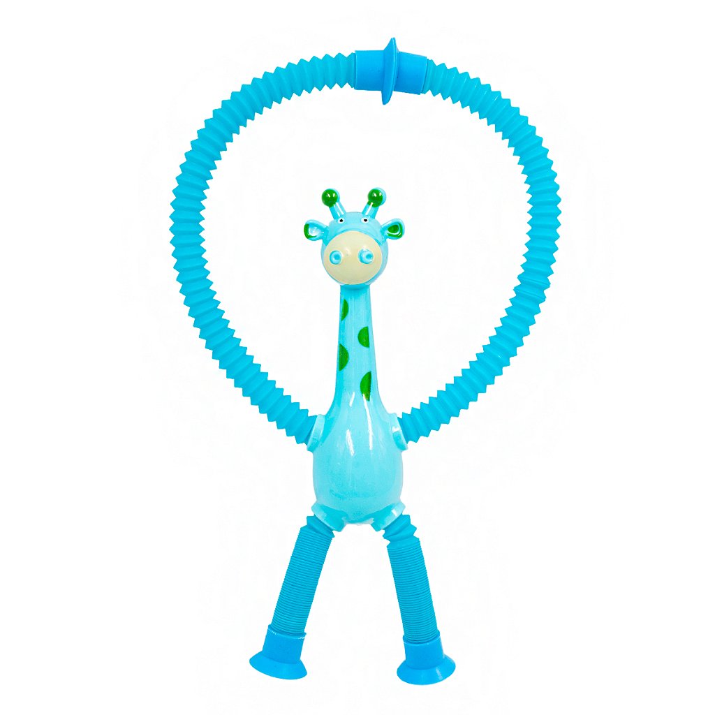 Girafa Pop It Tubo Led Estica Puxa Gruda Brinquedo Infantil