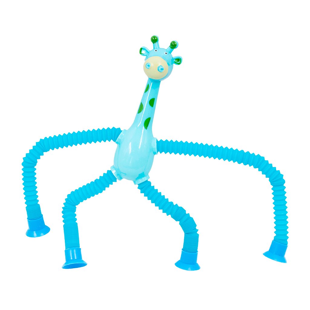 Girafa Pop It Tubo Led Estica Puxa Gruda Brinquedo Infantil