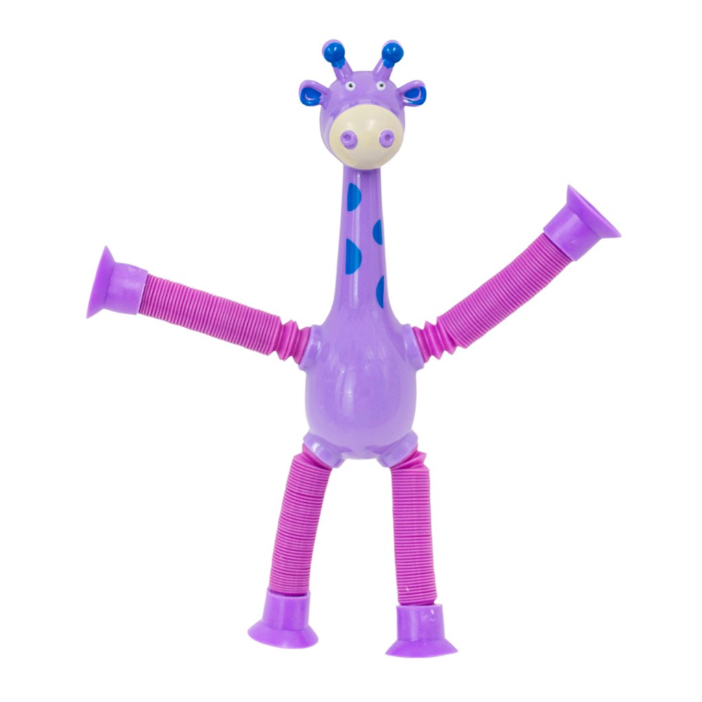 Girafa Pop It Tubo Led Estica Puxa Gruda Brinquedo Infantil