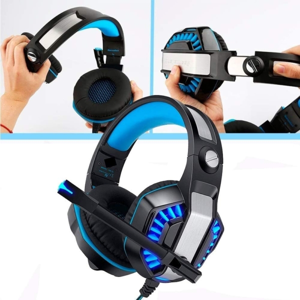 Fone De Ouvido Gamer Headset Knup Kp-455A Com Led Microfone
