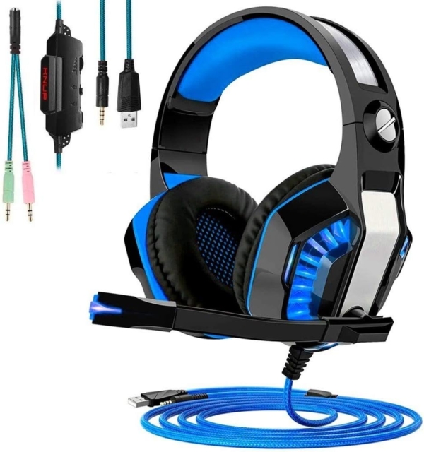 Fone De Ouvido Gamer Headset Knup Kp-455A Com Led Microfone